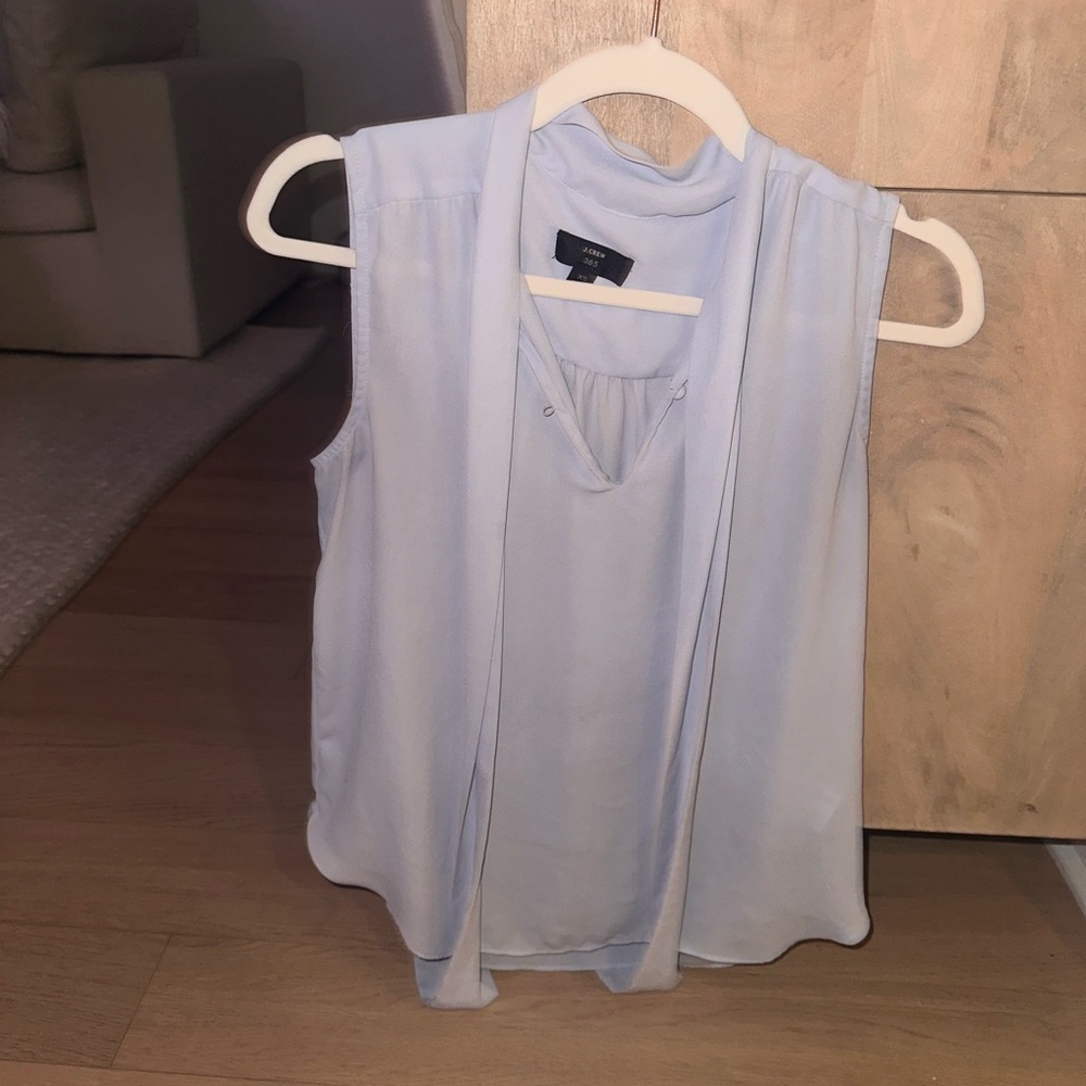J.CREW BLUE TIE TOP